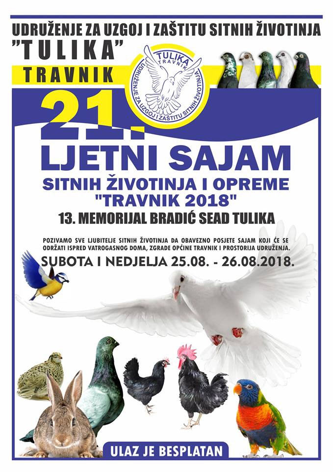 21. Ljetni sajam sitnih životinja i opreme „Travnik 2018“