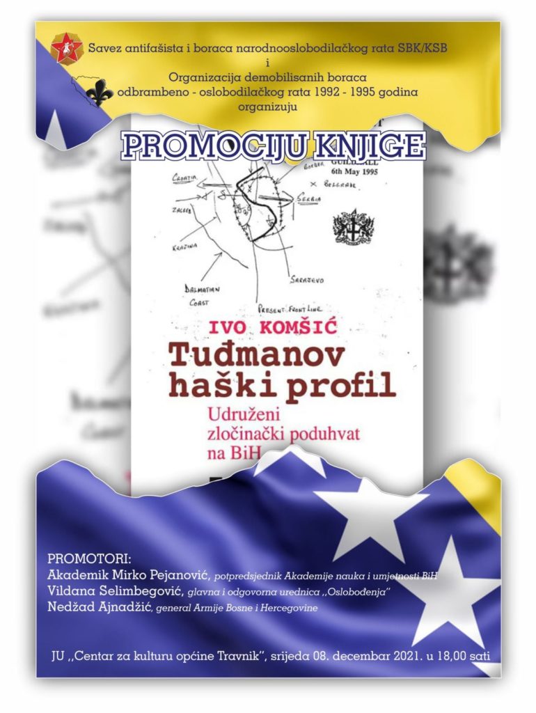 Promocija knjige prof. dr. Ive Komšića “Tuđmanov haški profil”