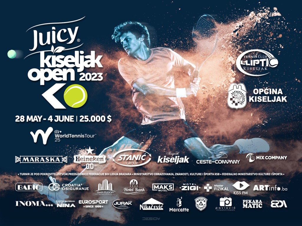 Juicy Kiseljak Open: Počinje drugi najjači teniski turnir u BiH