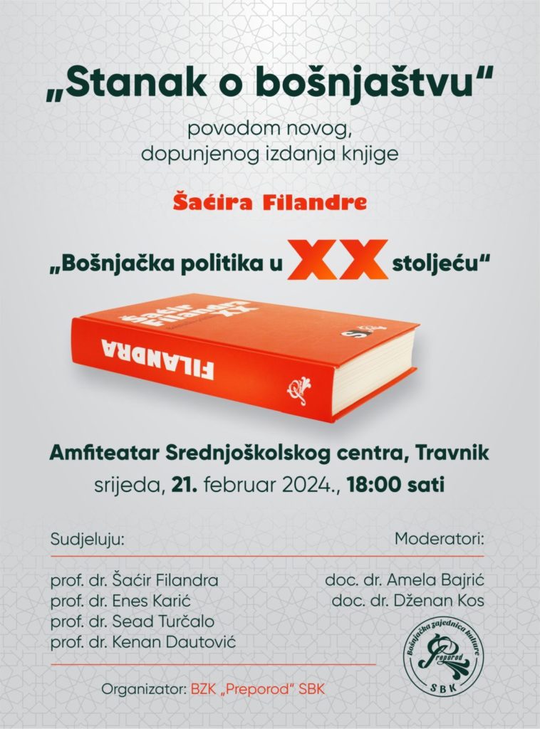 „Bošnjačka politika u XX stoljeću“ promocija novog dopunjenog izdanja u Travniku